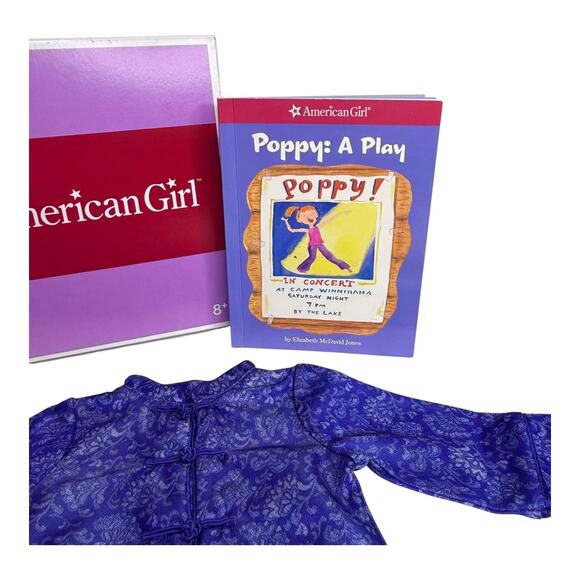American Girl SLEEPOVER PJS & ACCESSORIES Purple Pajamas Popcorn Lemonade Books - Picture 11 of 13